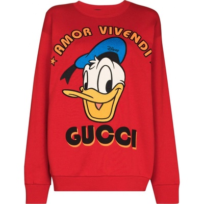 Gucci X DISNEY Donald Duck Red mikina Červená
