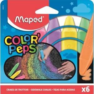 Maped Асфалтова креда, MAPED "ColorPeps", 6 различни цвята 936010 (936010)