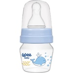 Wee Baby Шише Wee Baby Mini, РР, с 2 накрайника, 30 ml, синьо (778) - baby