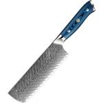 HARAHU Дамаски кухненски нож TU-37503 - Nakiri / Син KP37503