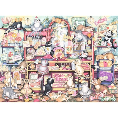 RAVENSBURGER Crazy Cats Cukrárna pana Catkina 500 dielov
