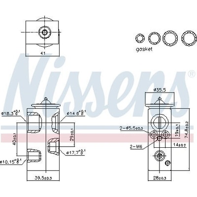 NISSENS Expanzní ventil, klimatizace 999450