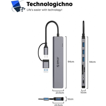 ORICO YSA8-U3-GY-BP