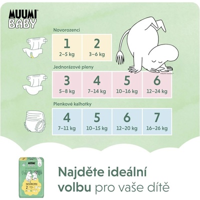 Muumi Baby Mini 3-6 kg 58 ks