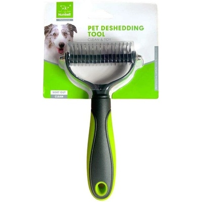 Nunbell Pet Deshedding Tool Small Груминг уред за премахване на сплъстена козина и подкосъм