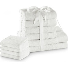 AmeliaHome Sada uterákov a osušiek AMARI biela 2 ks 70 x 140 cm, 4 ks 50 x 100 cm, 4 ks 30 x 50 cm