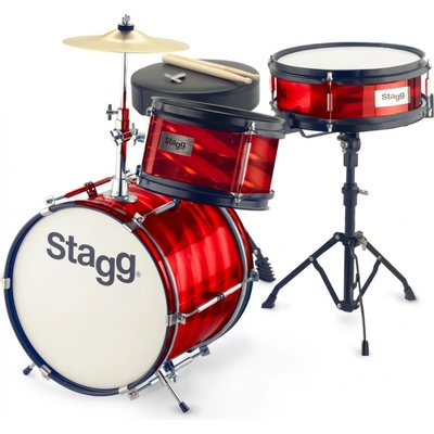 Stagg Детски барабани комплект за деца tim-jr 3/12 червени