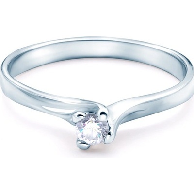 Savicki Zásnubný prsteň biele zlato diamant Z407