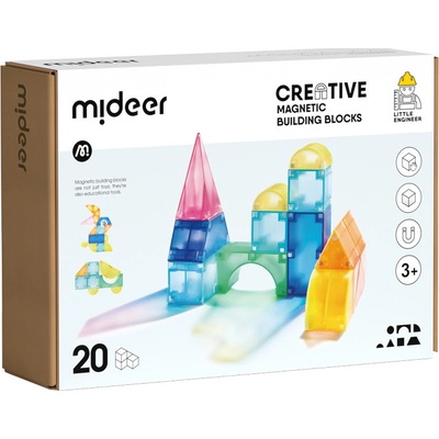 Mideer Magnetická stavebnica kocky 20 ks