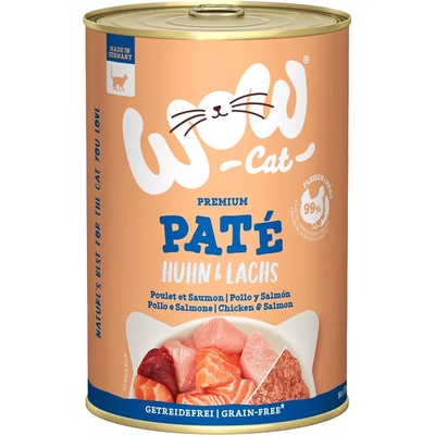 WOW Cat Adult Paté kuracie s lososem 400 g