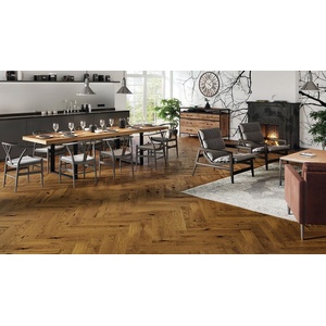  Трислоен паркет Дъб Brown Sugar Herringbone 130mm