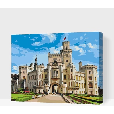 Painting Queens Painting Queens Zámek Hluboká 40 x 50 cm vypnuté plátno na rám PBN/HLUBOKA/40X50/W – Hledejceny.cz