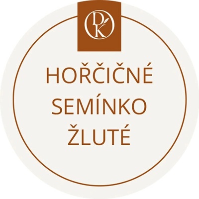 Davídkovo koření Etiketa Hořčičné semínko žluté béžová průměr 4,5 cm 1 ks