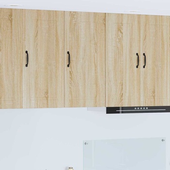 vidaXL Горен кухненски шкаф Сонома дъб 40 x 31 x 80 см Инженерно дърво (885377)