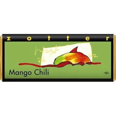 Zotter Bio plněná mléčná Mango Chilli 70 g