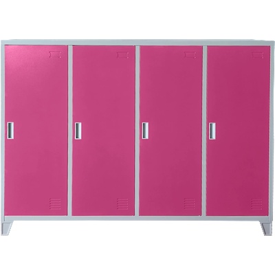 МЕТАЛЕН ШКАФ cr-1605-4 jz - СИВ/РОЗОВ