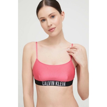 Calvin Klein Горнище на бански Calvin Klein в лилаво с леко подплатена чашка (KW0KW01969.PPYX)