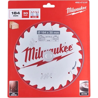 MILWAUKEE Pilový kotouč 184x30 z24 x1,6mm LWZ