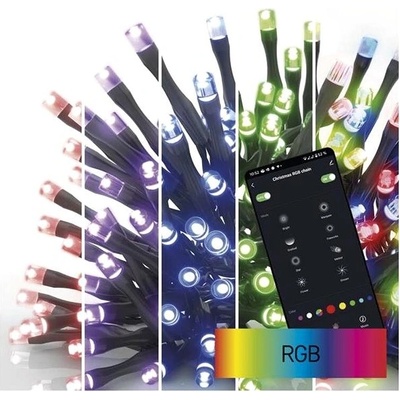 EMOS GoSmart LED vánoční řetěz 24 m venkovní i vnitřní RGB programy časovač wifi