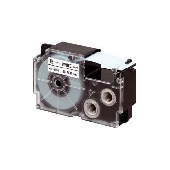 Casio XR-12X1, 12mm x 8m, черен печат/прозрачен фон, оригинален лента (XR-12X1)