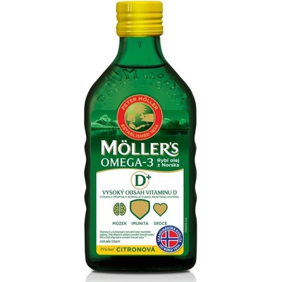 MÖLLER´S Omega 3 D+ olej z tresčej pečene s citrónovou príchuťou 250 ml