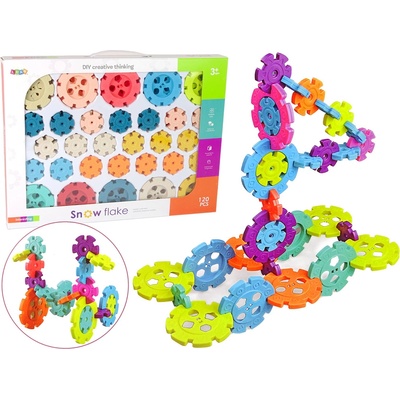 LEANToys Stavebné kocky v tvare vločiek 120 ks