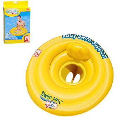 BESTWAY Baby žluté nafukovací sedátko kruh s otvory na nohy pro miminko