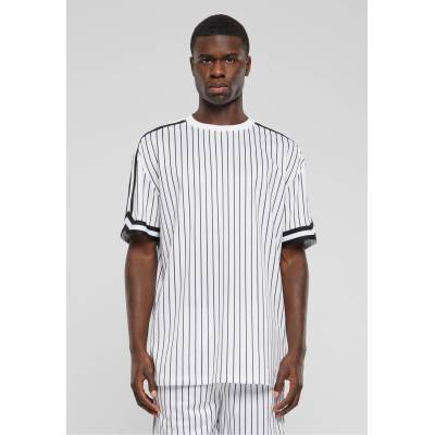 Urban Classics Мъжка тениска в бял цвят Urban Classics Oversized Striped MeshUB-TB6680-01248 - Бял, размер S