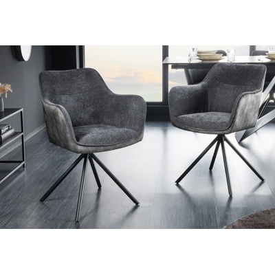 LuxD Rahiq tmavě šedý samet