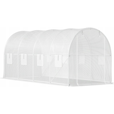 SucceBuy Zahradní skleník 4,6x2,1x2,1M Bílý