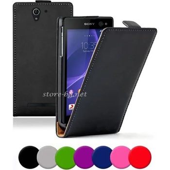 Image 1 of Sony Xperia C3 Флип Кожен Калъф + Протектор
