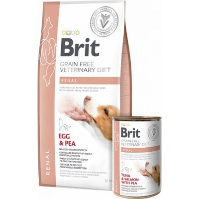 Brit Veterinary Diet Dog Grain Free Renal Tuna & Salmon with Pea 400 g