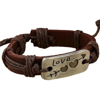 HARAHU Гривна Heart Arrow - Тъмно кафяво KP33139 (33139)