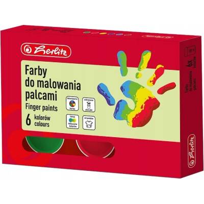 Herlitz farby na maľovanie prstami 6 ks x 40 ml