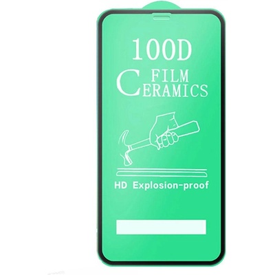 Ceramic Стъклен протектор за дисплей Ceramic 5D Full с цяло лепило, За iPhone 12 Pro Max (6.7), Черен (1005)