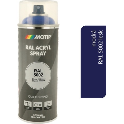 Motip Acryl 400 ml RAL 5002 lesk