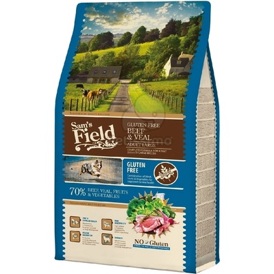 Sam's Field Adult Gluten Free Beef & Veal - Large 2, 5 кг - срок на гондост: 30.05. 2026