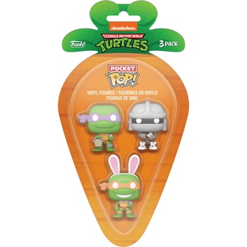 Funko 3 Pack Carrot Pocket Pop! Teenage Mutant Ninja Turtles Donatello Michelangelo Shredder