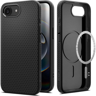 Spigen Калъф Spigen - Liquid Air, iPhone 16e/17e, MagSafe, черен (8809971239813)