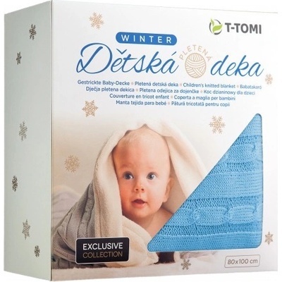 T Tomi pletená deka WINTER Modrá