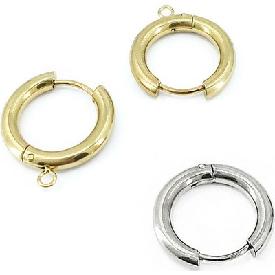 Kruhové náušnice 316L 3mm - 1Ks - 10 mm / Ano / Light Gold SL – Zboží Mobilmania