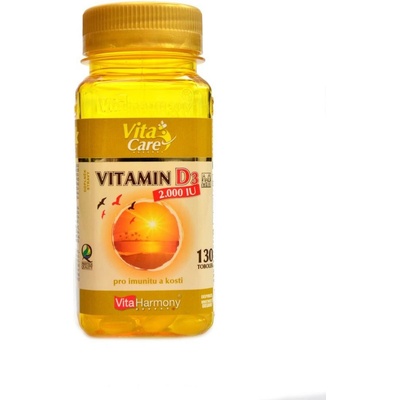 Vita Harmony Vitamín D3 2000 IU 50mcg 130 tobolek – Hledejceny.cz