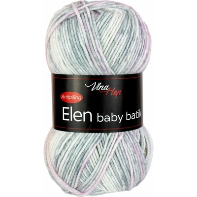 Vlna - Hep příze Elen baby batik 5117 smetanová, růžová, zelená, modrá