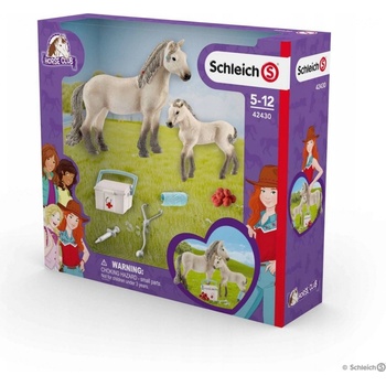 Schleich 42430 Set žriebä a islandská kobyla s lekárničkou