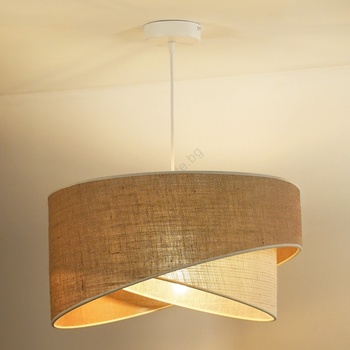 Image 1 of Duolla - Пендел YUTE CELLO 1xE27/15W/230V Ø 45 см кафяв/сив (DU603850)