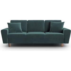 Cosmopolitan Design Кадифен разтегателен диван с място за съхранение в петролен цвят 235 cm Kyoto - Cosmopolitan Design (COS_3SF_2_F2_KYOTO7)