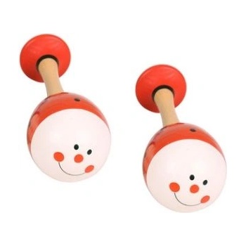 Bigjigs Toys Bigjigs- Дървени маракаси - Червени (BJ237)