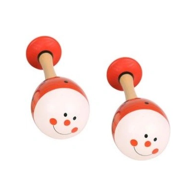 Bigjigs Toys Bigjigs- Дървени маракаси - Червени (BJ237)