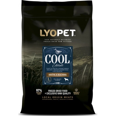 Lyopet Cool Adult Krůta a kachna s kolostrem pro všechna plemena 4 kg