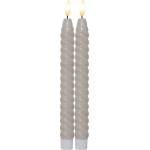 Star Trading Комплект от 2 LED свещи от бежов восък, височина 25 см Flamme Swirl Antique - Star Trading (064-35)